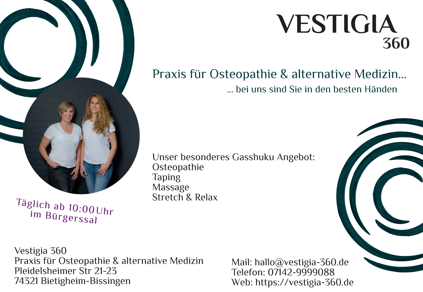 Osteopathie Aktionsangebot Gasshuku Tamm 2023 | Vestigia 360